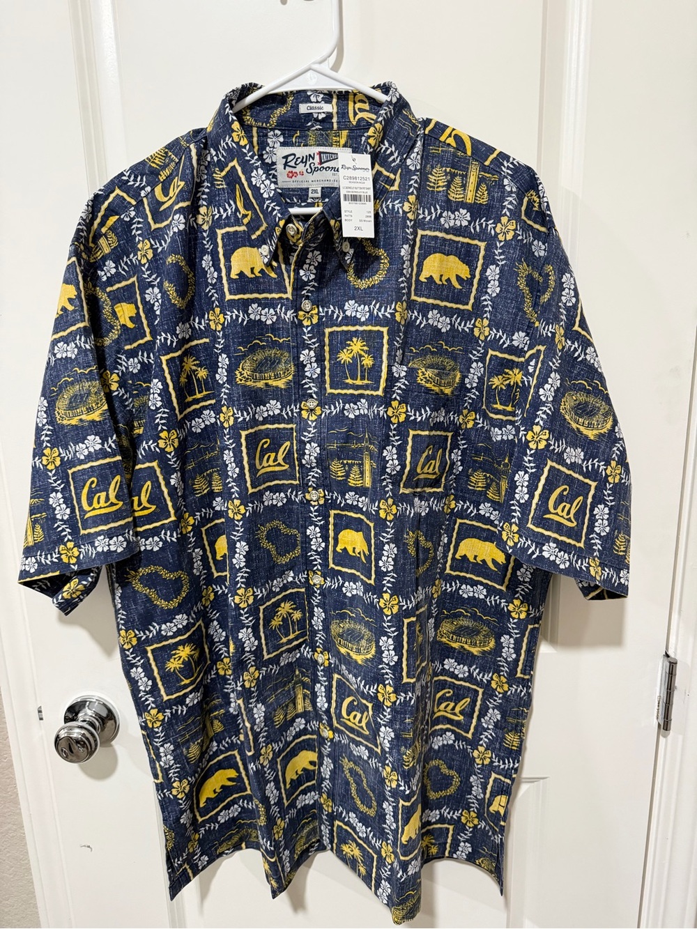 Reyn Spooner UC Cal Berkeley Blue Hawaiian Shirt Classic Men’s XXL NWT